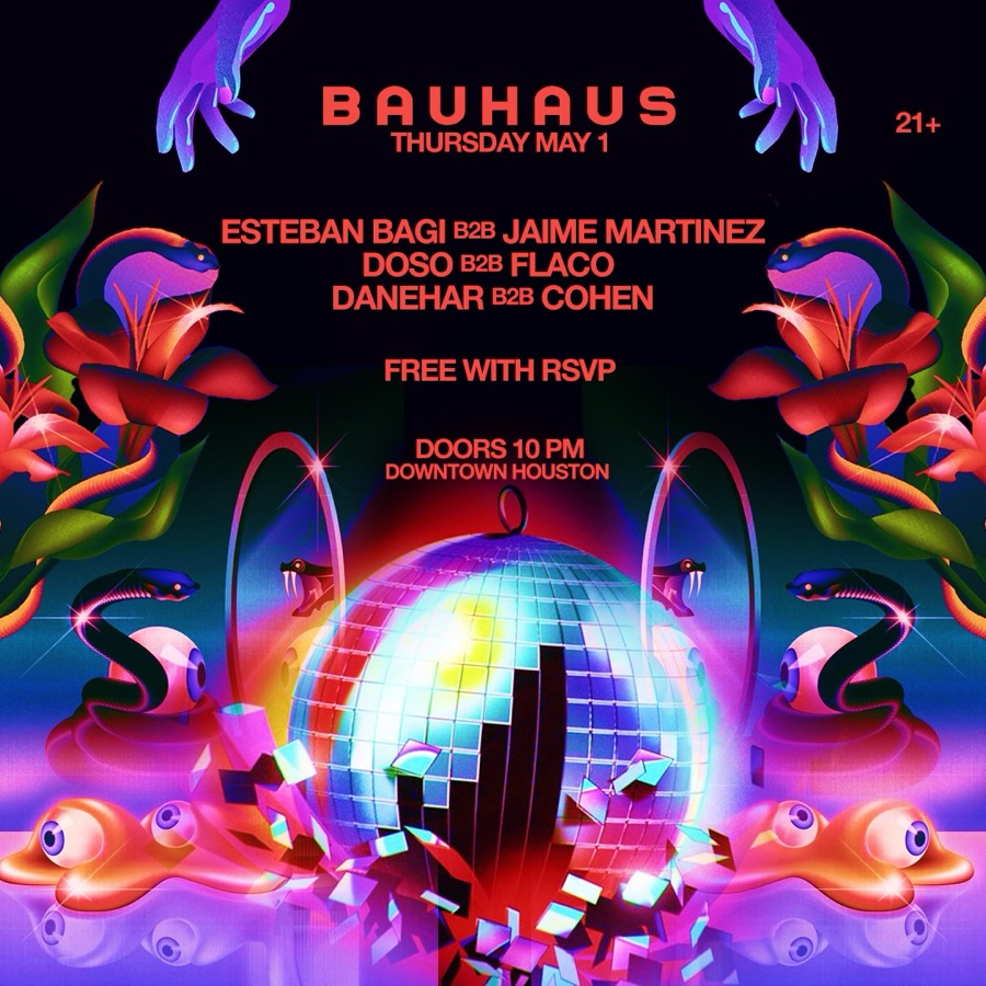 Flyer: TGIT, Bauhaus · May 2025