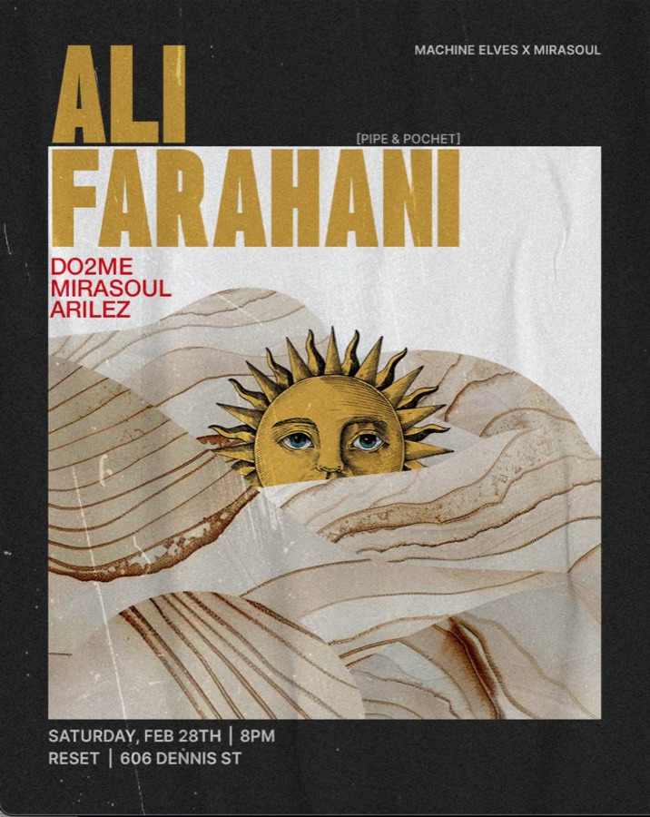 Flyer: Ali Farahani, Reset HTX · Feb 2026