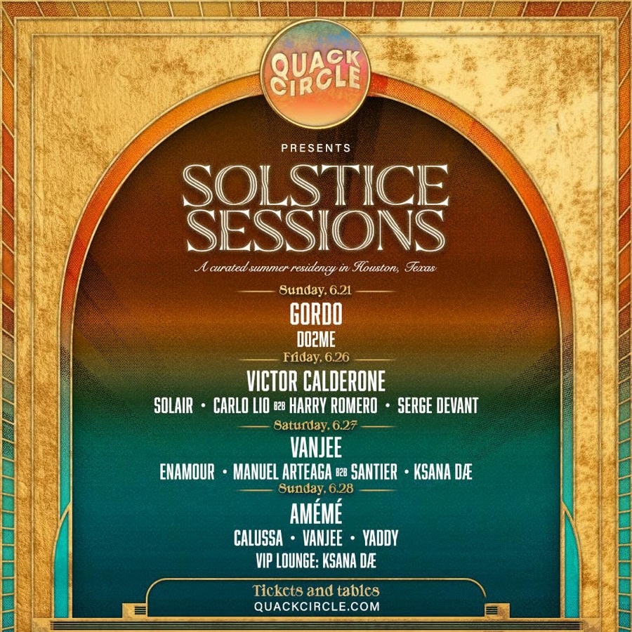 Flyer: Solstice Sessions run, Quack Circle · Jun 2026