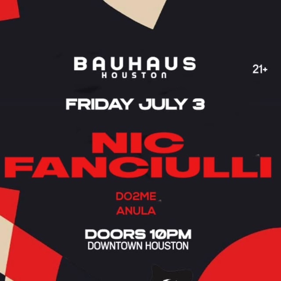 Flyer: Nic Fanciulli, Bauhaus · Jul 2026